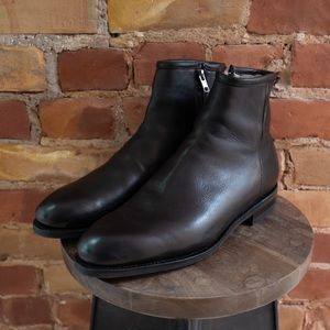Meermin Black Softcalf Sheerling Side-zip Boot